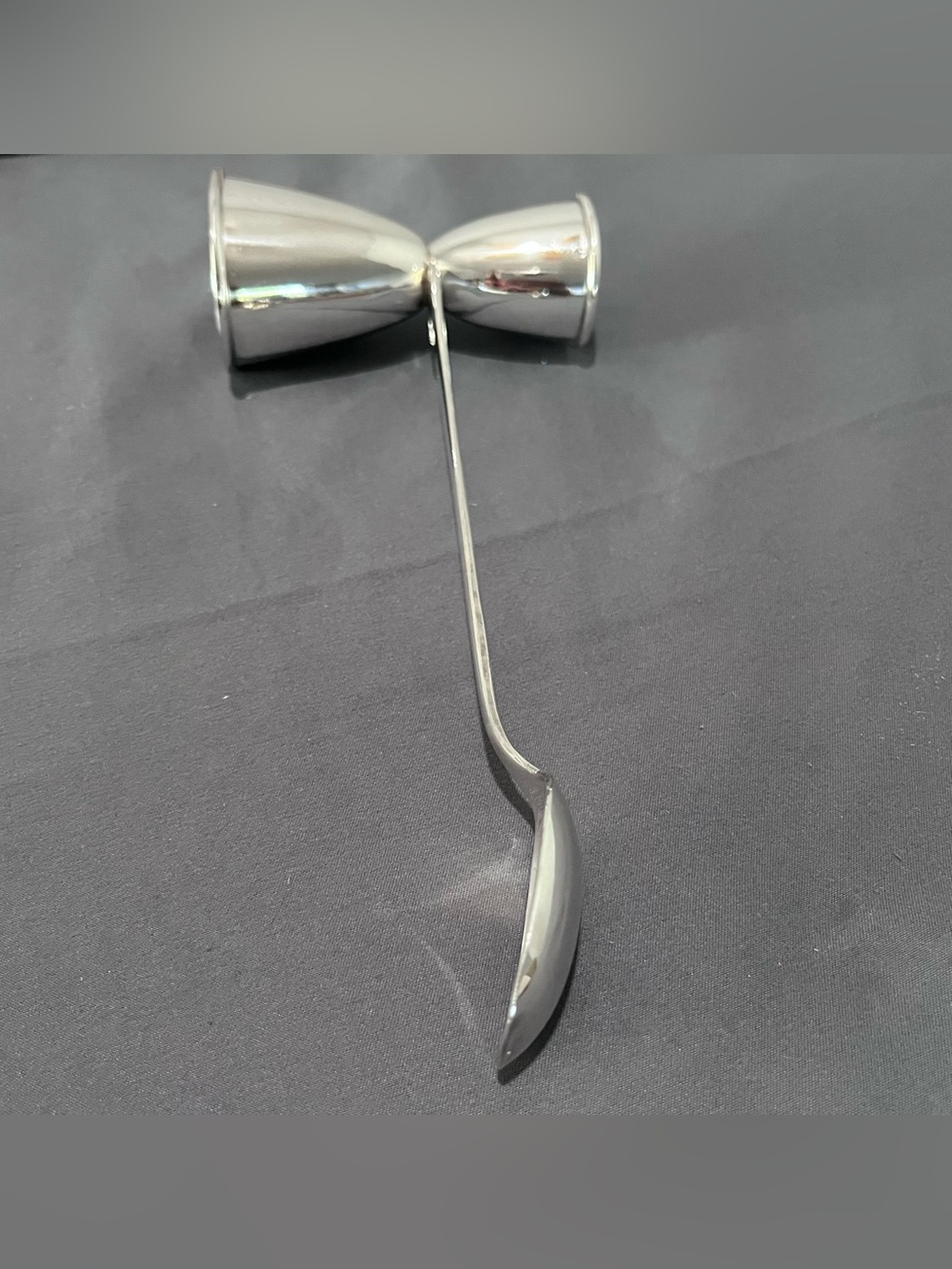 Vintage Napier Co. 4 in 1 Silver Spoon Jigger Bottle Opener Spirit Measure Tool